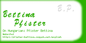 bettina pfister business card